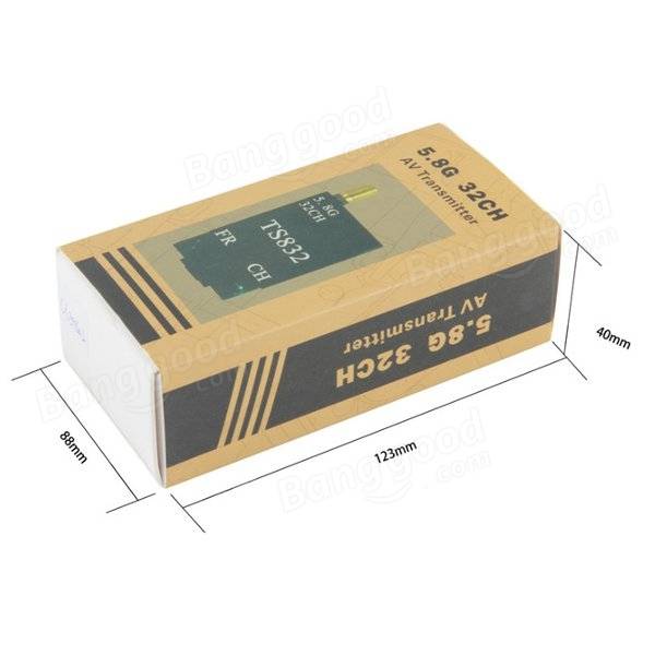 TS832 Boscam FPV 5.8G 32CH 600mW 7.4-16V Wireless AV Transmitter