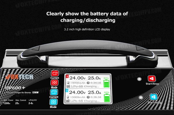 110v_02 Ultra Power UP600+ AC Dual 1200W 2X600W 25A 2-6S Lipo/LiHV Battery Balance Charger Discharger For UAV Drone In INDIA