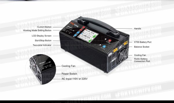 110v_07 Ultra Power UP600+ AC Dual 1200W 2X600W 25A 2-6S Lipo/LiHV Battery Balance Charger Discharger For UAV Drone In INDIA