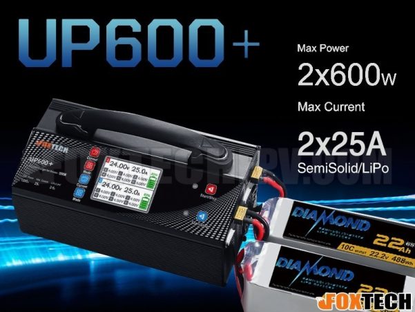 main_96_1_1 Ultra Power UP600+ AC Dual 1200W 2X600W 25A 2-6S Lipo/LiHV Battery Balance Charger Discharger For UAV Drone In INDIA