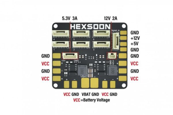 HEXSOON 40A  POWER DISTRBUTION BOARD FOR UAV/ DRONE IN INDIA