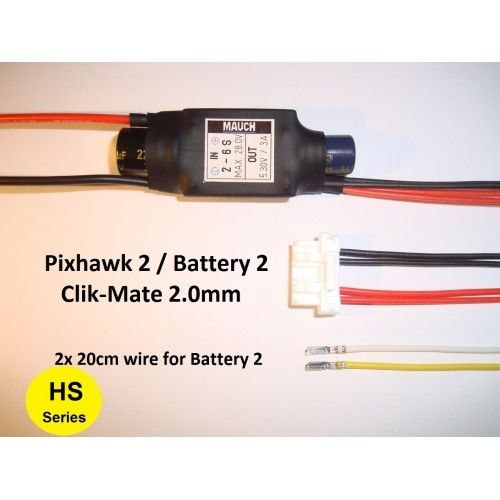 Mauch 083: 2-6S Backup BEC (HS) for Pixhawk 2 in India