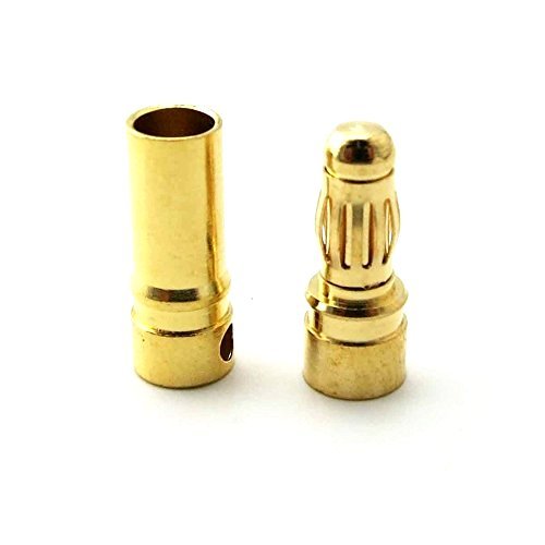 PolyMax Bullet 3.5mm Gold Male/Female Connectors 10 PAIRS (20PC)