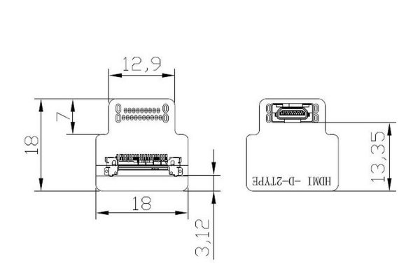 HDMI TL10A11-04 .3 TAROT -Micro HDMI Elbow Head HDMI-D-2 Adapter- TL10A11-04 In India
