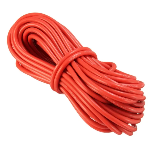High Quality Ultra Flexible 10AWG Silicone Wire 1m (Red) In India