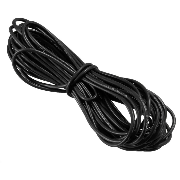 High Quality Ultra Flexible 14AWG Silicone Wire 1m (Black) In India